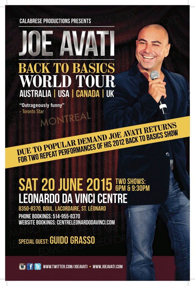 Joe Avati Comedy Show Montreal Leonardo Da Vinci Center (1)