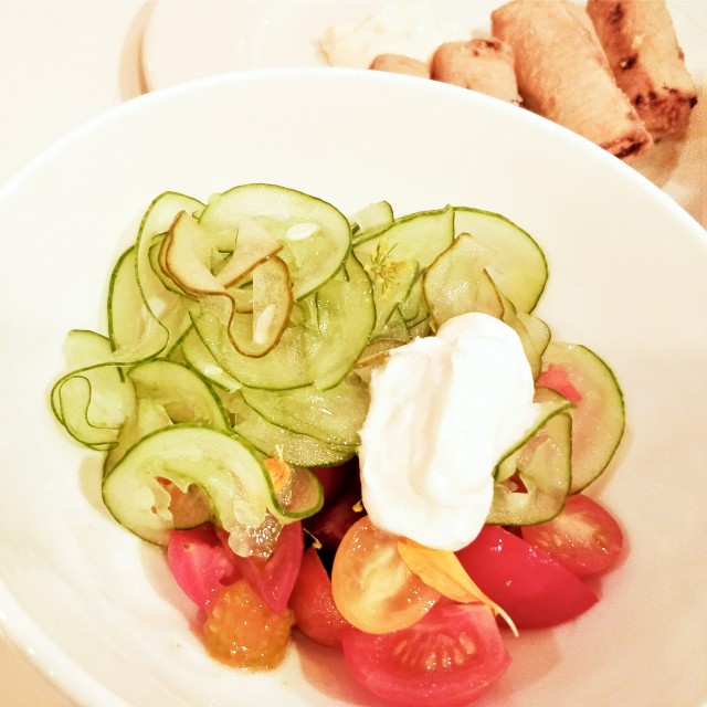 cucumber tomato salad terra perma la recolte montreal faberge