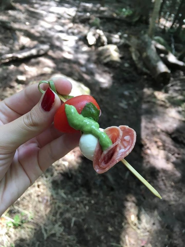 Tremblant Gourmand Hike Salametti Skewer